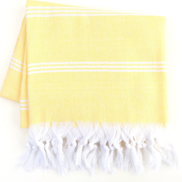 Blissful Organic Turkish Towel - Sunny Yellow