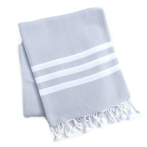 Bandol Organic Cotton Hand-loomed Grey Pestemal Turkish towel