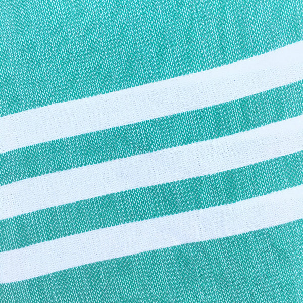 Bandol Organic Cotton Hand-loomed Teal Green Pestemal Turkish towel