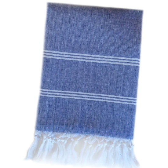 Blissful Organic Turkish Towel - Sapphire Blue