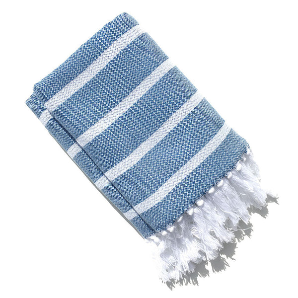 Cassis Organic Cotton Turkish Towel - Blue