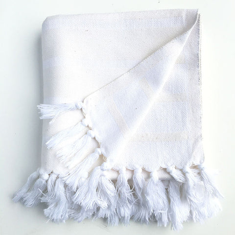 Cassis Organic Cotton Turkish Towel - Cream