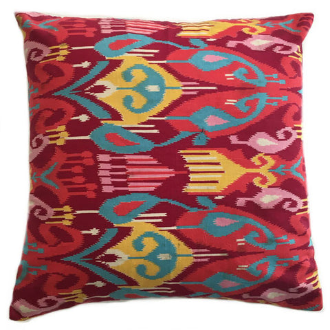 Vintage Printed Ikat Pillow Cover - Kungrad