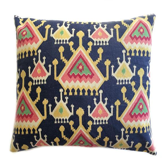 Printed Ikat Throw Pillow Cover - Termez