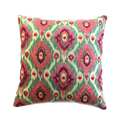 Vintage Printed Ikat Pillow Sham - Turtkul