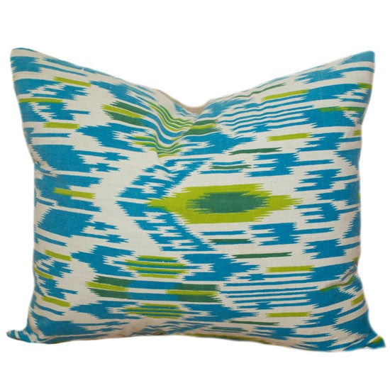 Vintage Printed Ikat Throw Pillow Cover - Samarkand