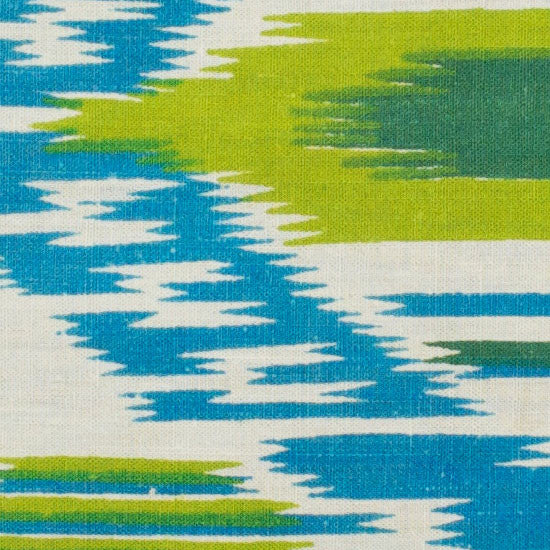 Vintage Printed Ikat Throw Pillow Cover - Samarkand