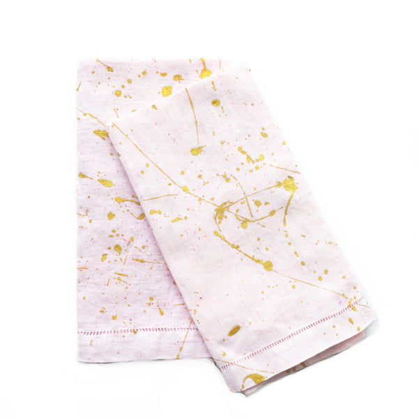 Funfetti Splatter-painted Dinner Napkins - Rosé (set of 2)
