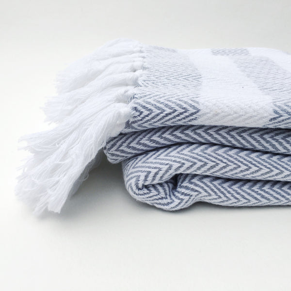 Luxueux Organic Cotton Hand-loomed Throw Blanket 