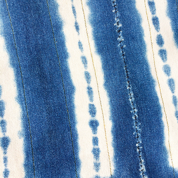 Vintage Indigo Throw Blanket from Mali - Deux