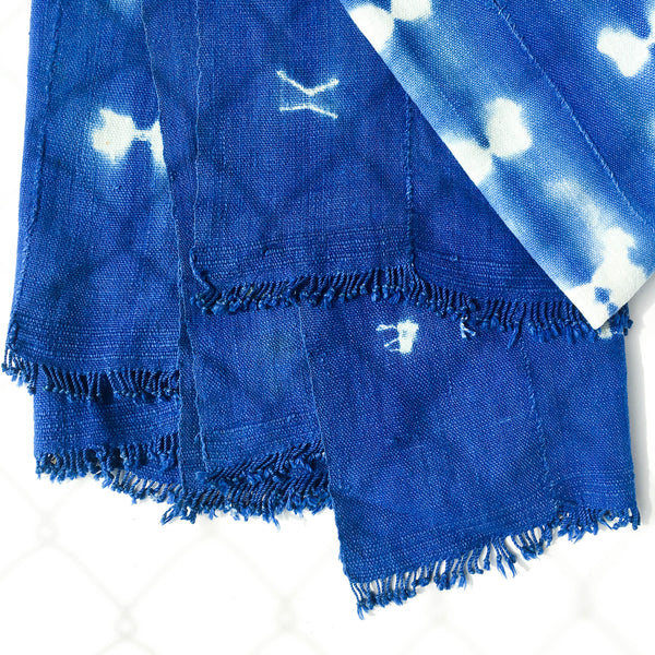 Vintage Indigo Throw Blanket from Mali - Une