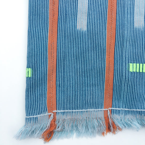 Vintage Indigo Throw Blanket from Mali - Dix