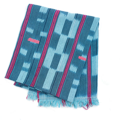 Vintage Indigo Throw Blanket from Mali - Quinze