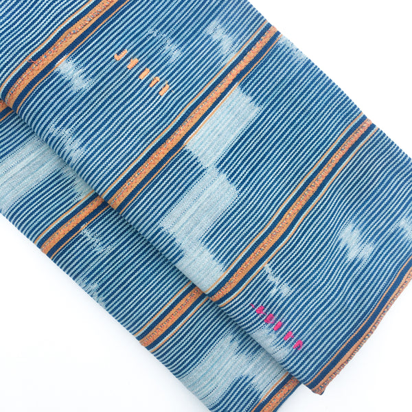 Vintage Indigo Throw Blanket from Mali - Six