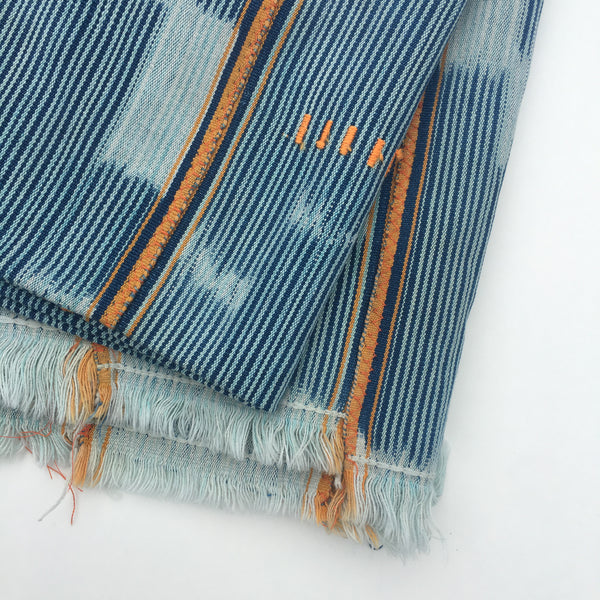Vintage Indigo Throw Blanket from Mali - Six