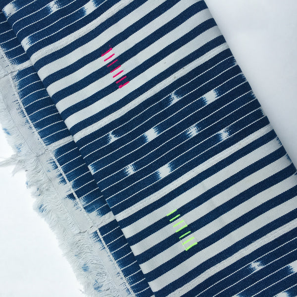 Vintage Indigo Throw Blanket from Mali - Huit