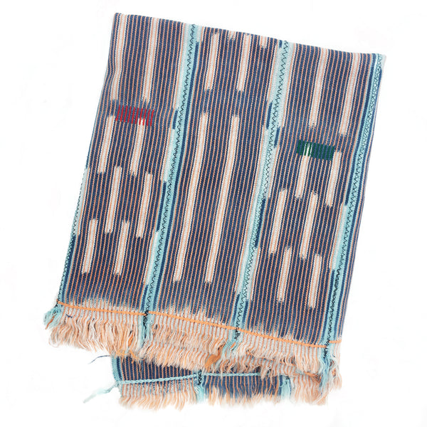 Vintage Indigo Throw Blanket from Mali - Neuf