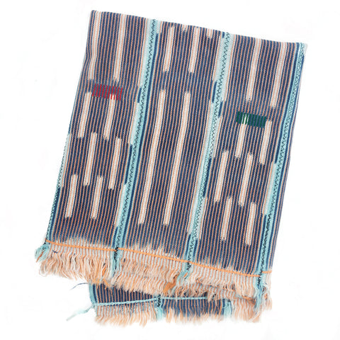 Vintage Indigo Throw Blanket from Mali - Neuf