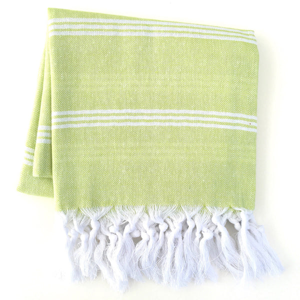 Blissful Organic Turkish Towel - Chartreuse