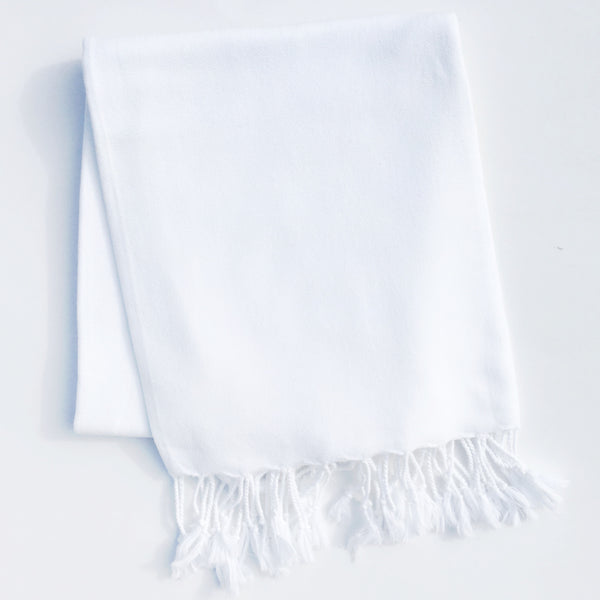 Bandol Organic Cotton Turkish Towel - White