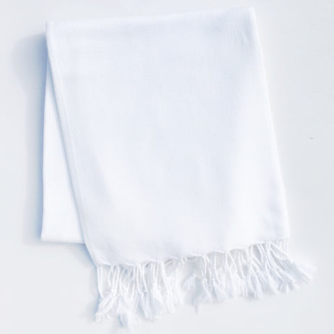 Bandol Organic Cotton Turkish Towel - White